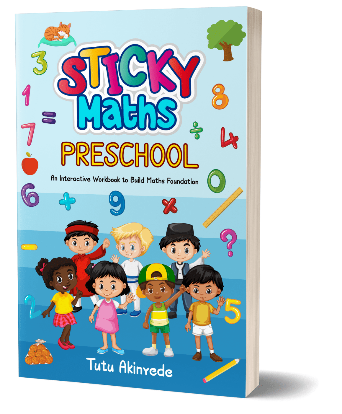 Plain Mockup sticky maths preschool book £19.99